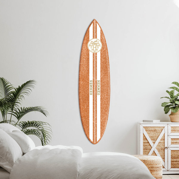C'est Chic Surfboard   Decorative Surfboard Wall Art Print On Acrylic 